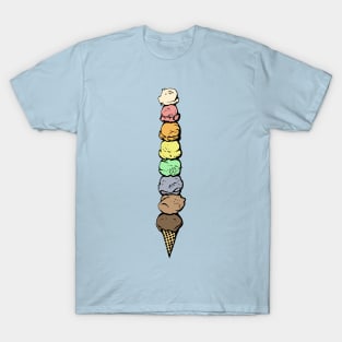 Giant Rainbow Ice Cream Cone T-Shirt